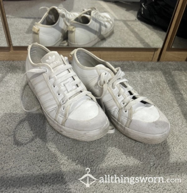 Ladies White Adidas Trainers