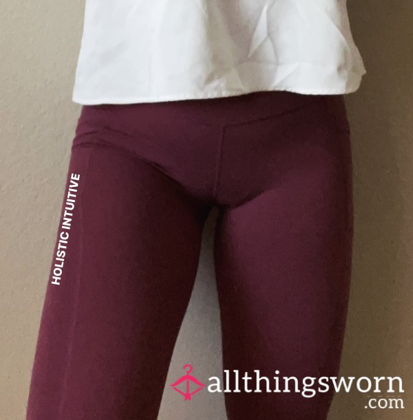 Large Burgundy Yoga Pants