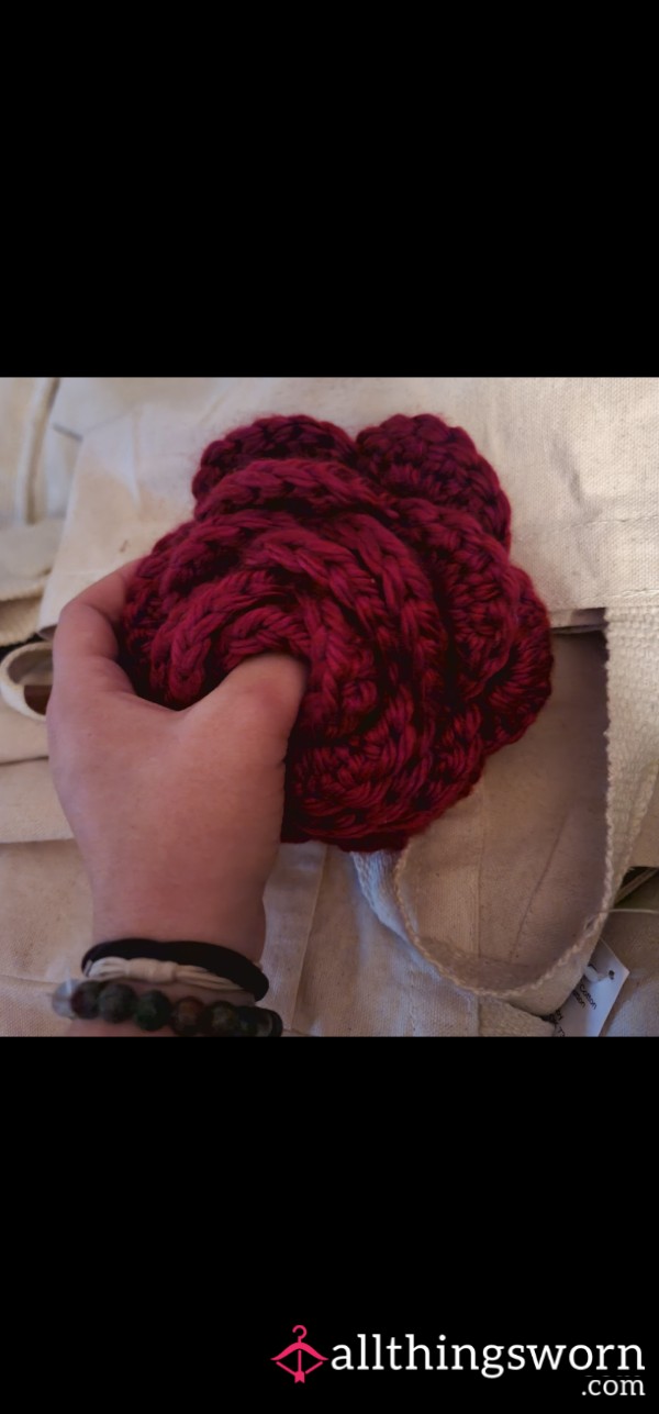 Large Handmade Red Rose W/Small Hole