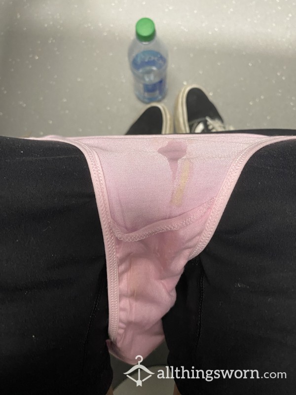 LARGE PINK PANTIES WORN WORN AFTER GYM