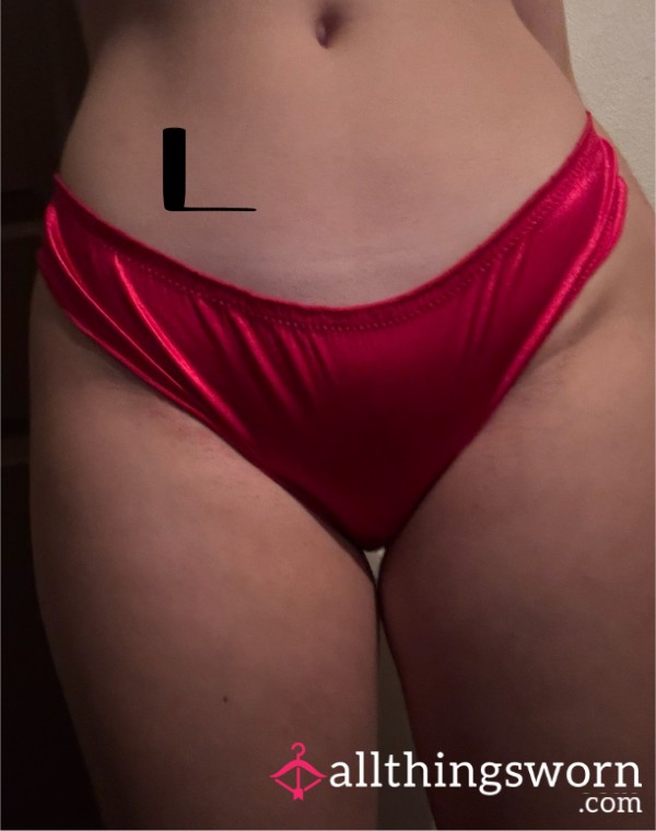 Large Red Satin Fullback Panty