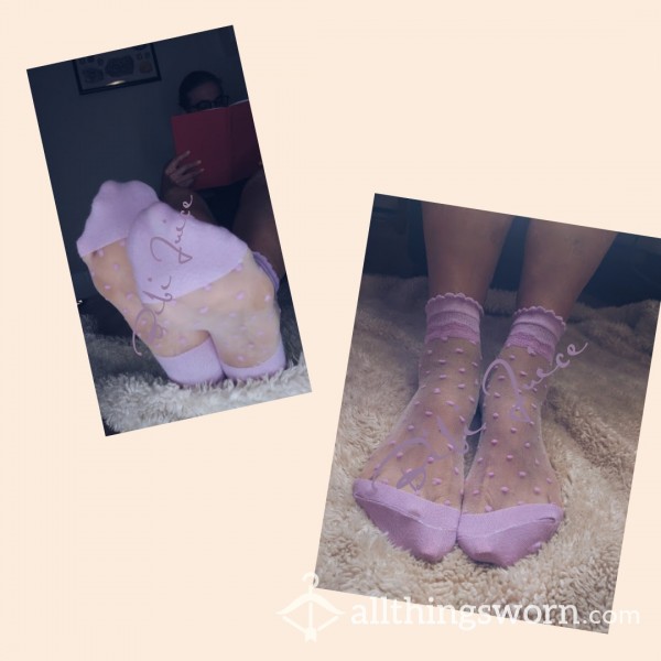 Lavender Sheer S**y Socks