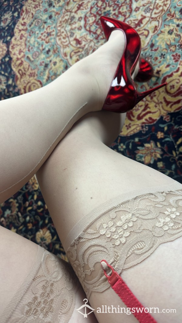 Legs In Stockings & Feet In Loubs