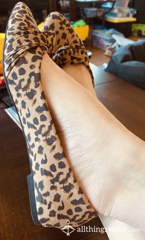 Leopard Flats Worn For Work