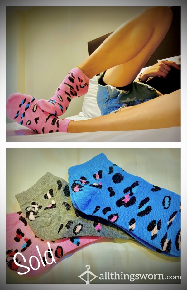 Leopard Print Ankle Socks