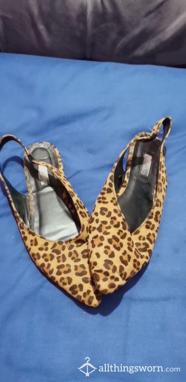 Leopard Print Sling Backs REDUCED