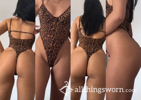 ✨ Leopard Print Thong Bodysuit✨