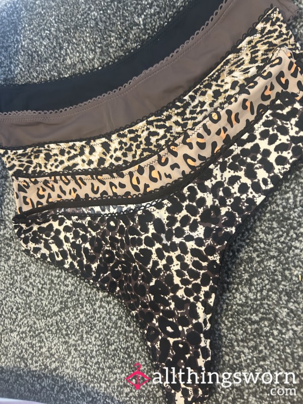 Leopard Print Thongs