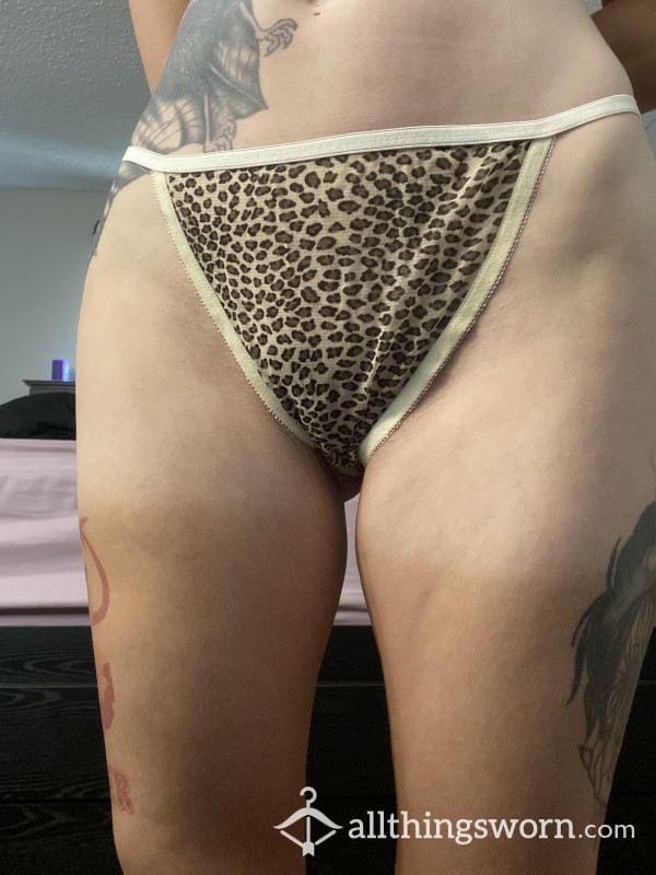 Leopard Print Thongs