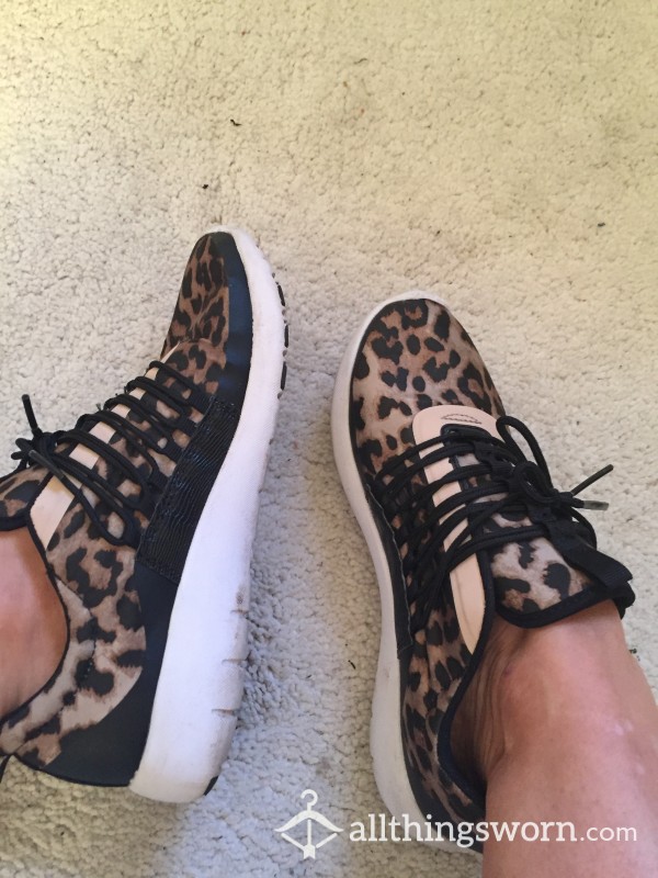 Leopard Print Well Worn Trainers