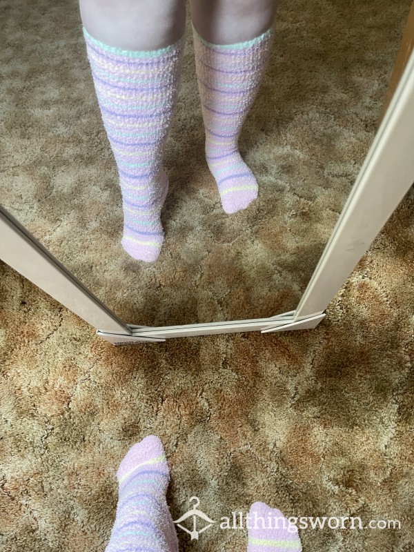 LFB Knee High Fuzzy Socks