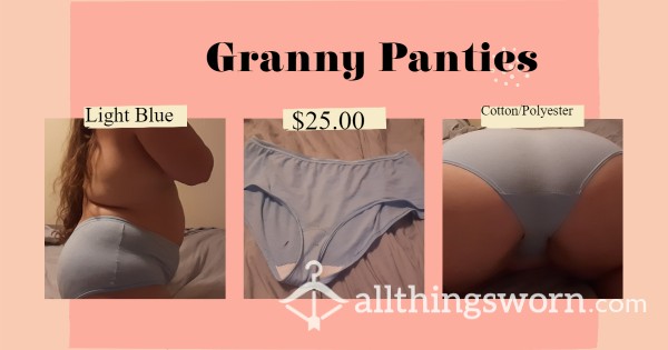 Light Blue Granny Panties