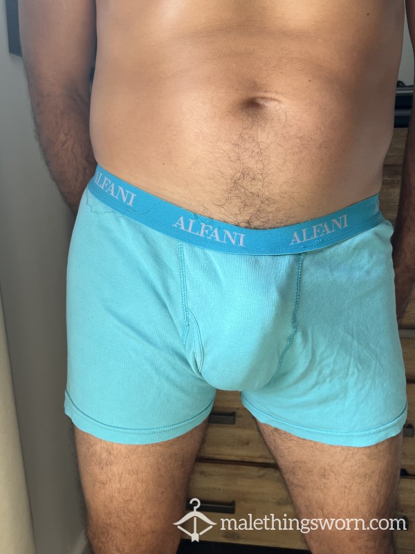 Light Blue Loose Boxer Shorts