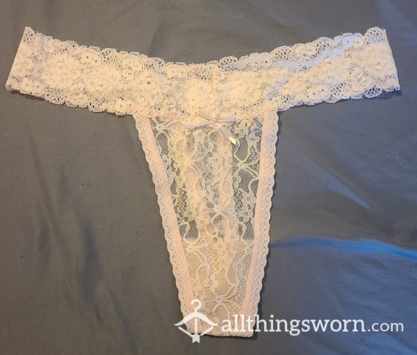 Light Pink Lace Thong