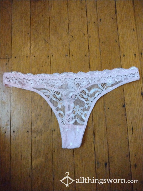 Light Pink S**y Lace Thong