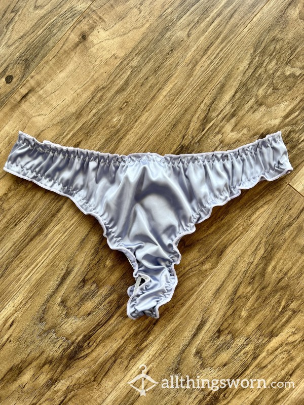 Lilac Lavender Silkysatin Runched Panties Xx