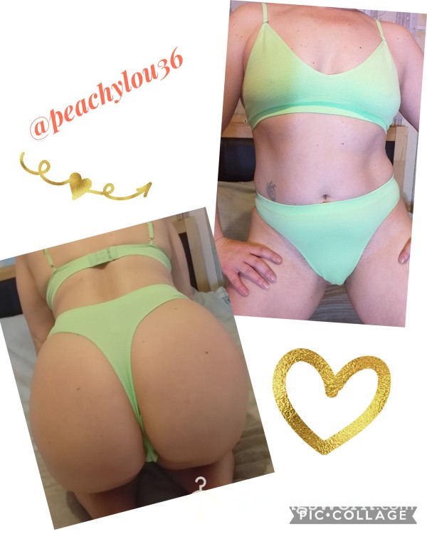 Lime Green Panties & Bra Set . Lovely & Soft .