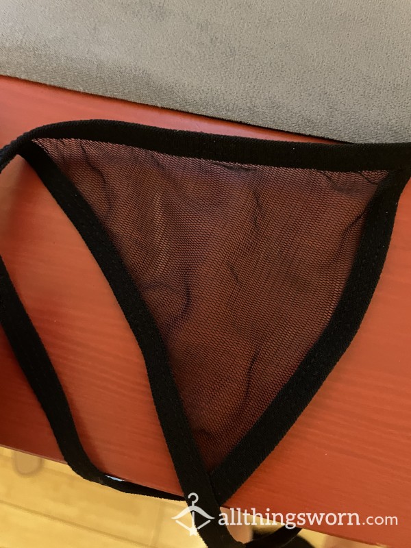 G-string, SEE Through, Black Mesh For A S**y Sneak Peak!