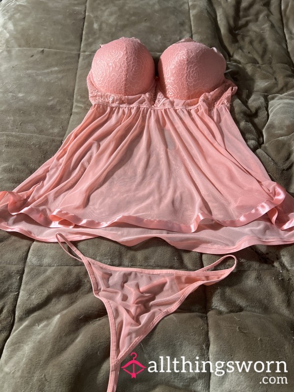 Lingerie Top And G String Baby Doll Size 2X Comes With Seven Day Wear