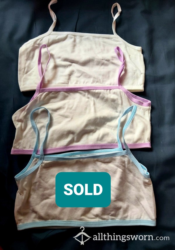 ***only White Left*** Little Crop Bras ABDL Stretchy