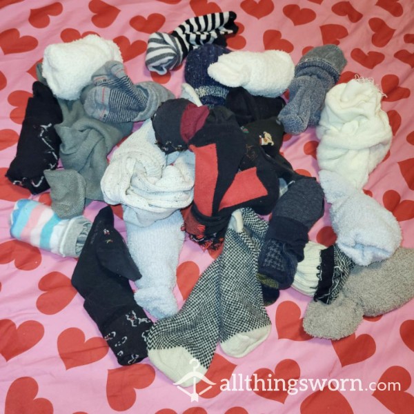 LOTS O' SOCKS $15 EACH.  BUNDLE DEALS AVAILABLE!