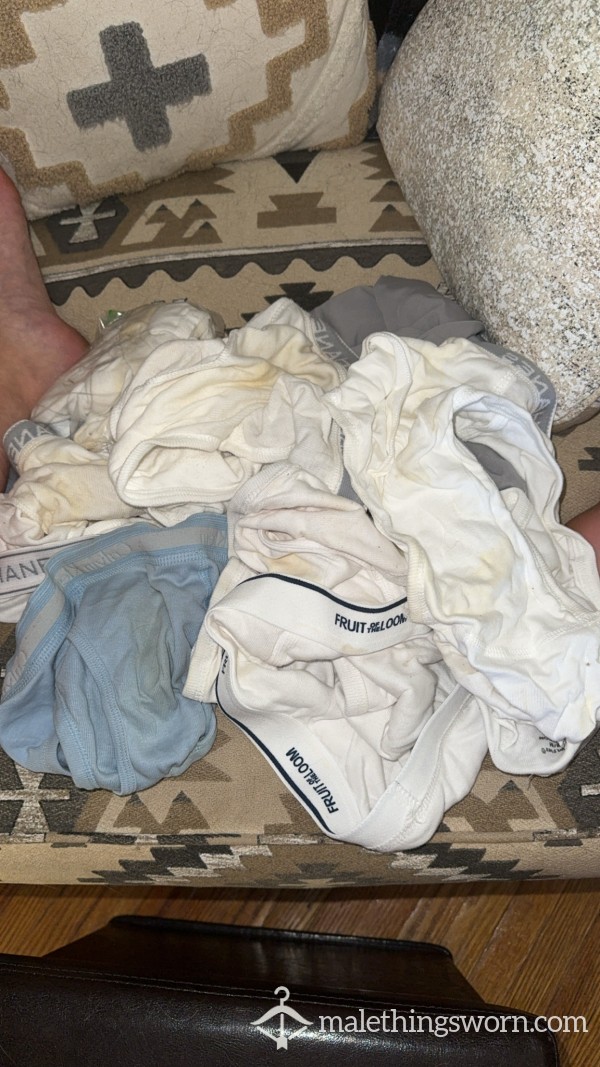 Lots Of Sweaty Very Worn And Smelly Stained Underwear