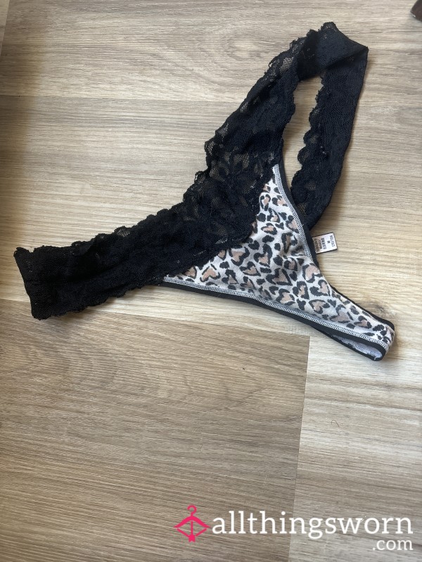 Loved Heart Cheetah Print Victoria’s Secret Thong