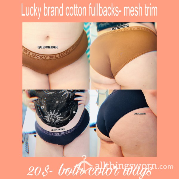 Lucky Cotton Fullbacks W/ Mesh Trim.