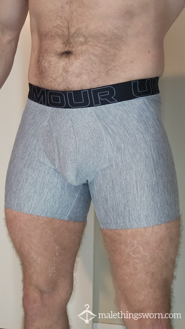 (M) Under Armour Boxer Jock Light Gray