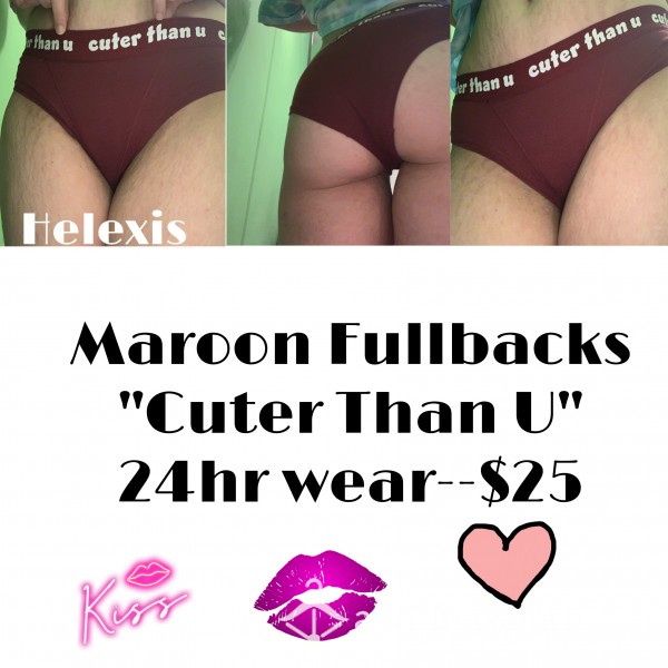 Maroon Cuter Than U Undies 🎀