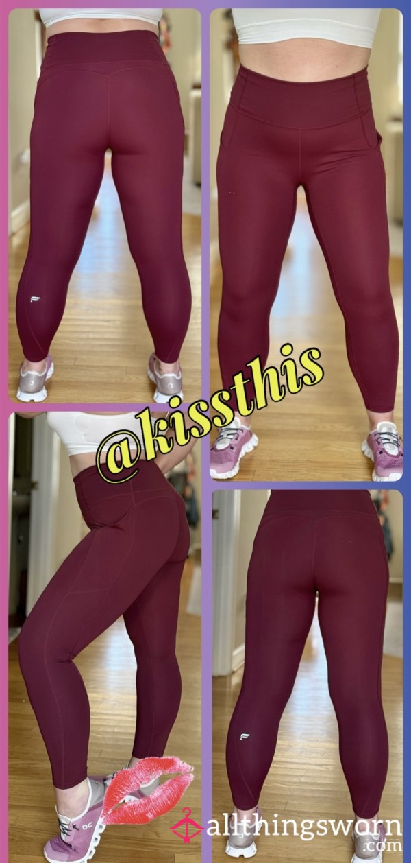 Maroon Fabletics Leggings