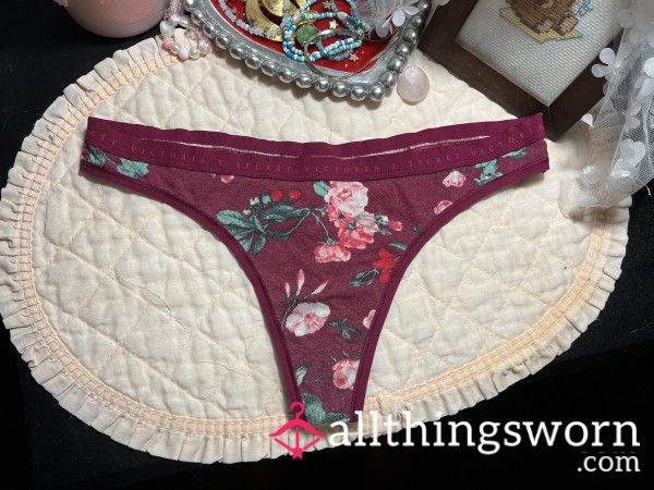 Maroon Flor*l VS Panties