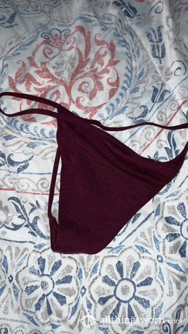 Maroon G-string!