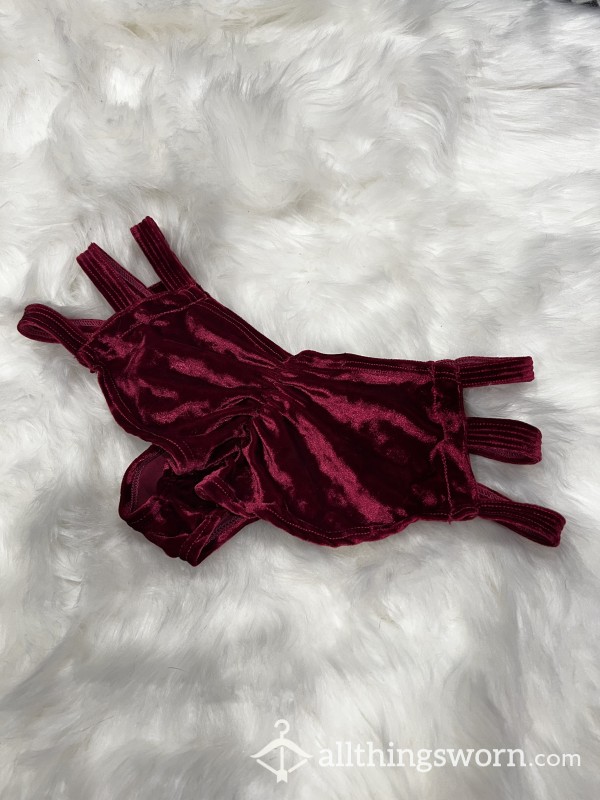 Maroon Velvet Cheeky