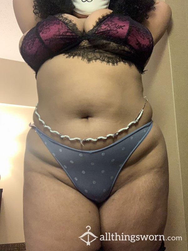 MBT: MESH BLUE THONG