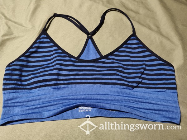 Medium Blue Sports Bra - 24 Hr Wear - No Deo