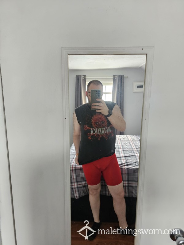 Men's Boxer Briefs: Worn Tight, And Red