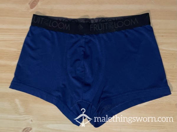 Men's Fruit Of The Loom Blue Boxer Briefs (L)