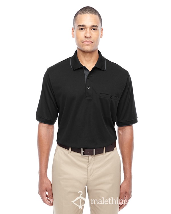 Men's Performance Pique Polo - Black (Large & 2XL)