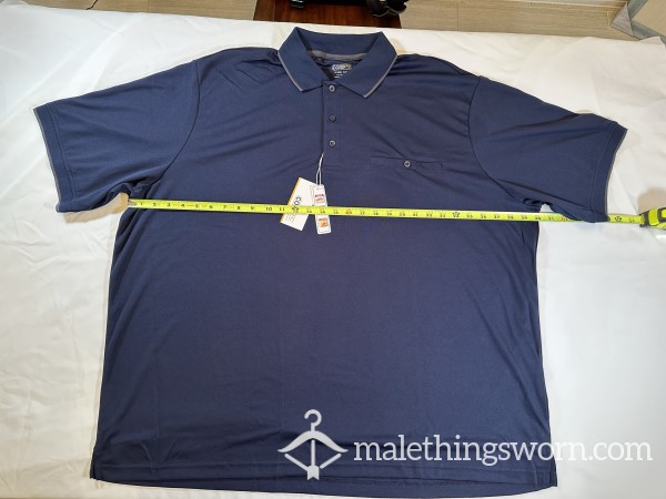 Men's Pique Polo, 5XL, Navy Blue