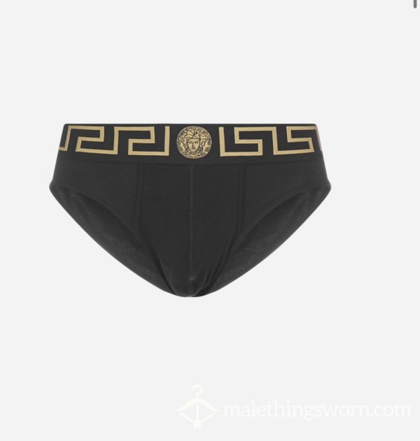 Men’s Versace Black Briefs Large