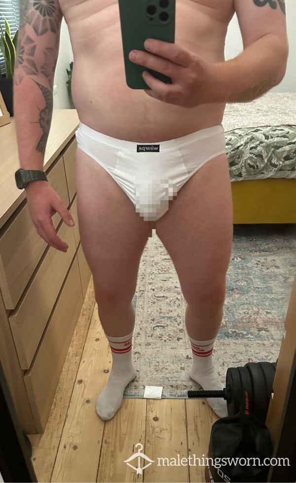 Men’s White Briefs Worn For 5 Days