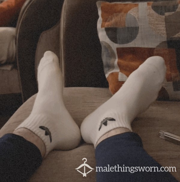 Mens White Sports Socks