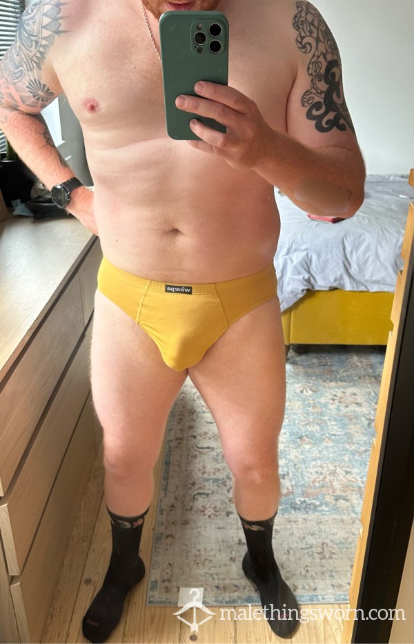 Men’s Yellow Briefs 5 Day Wear