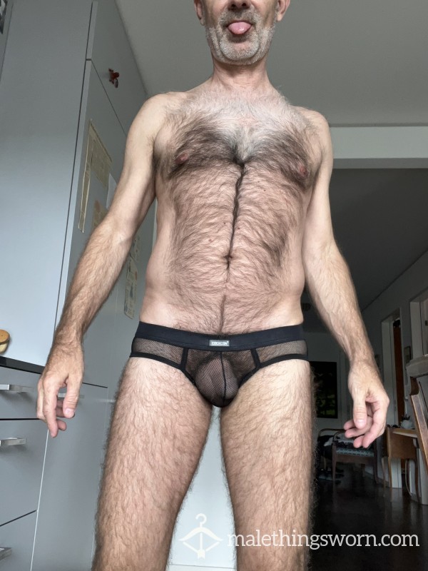 Mesh Brief, Black, Original 'c*ckcon'