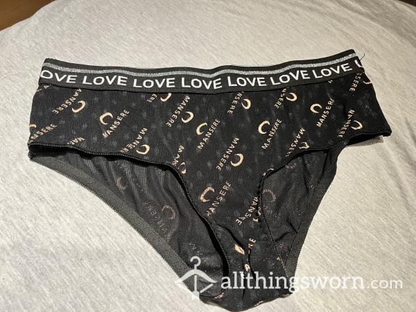 Mesh Graphic Print Panties