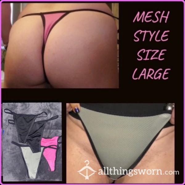 Mesh Style Thongs Size Large