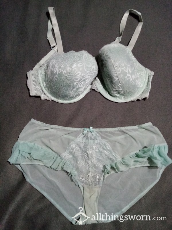 Mint Bra And Panties Set