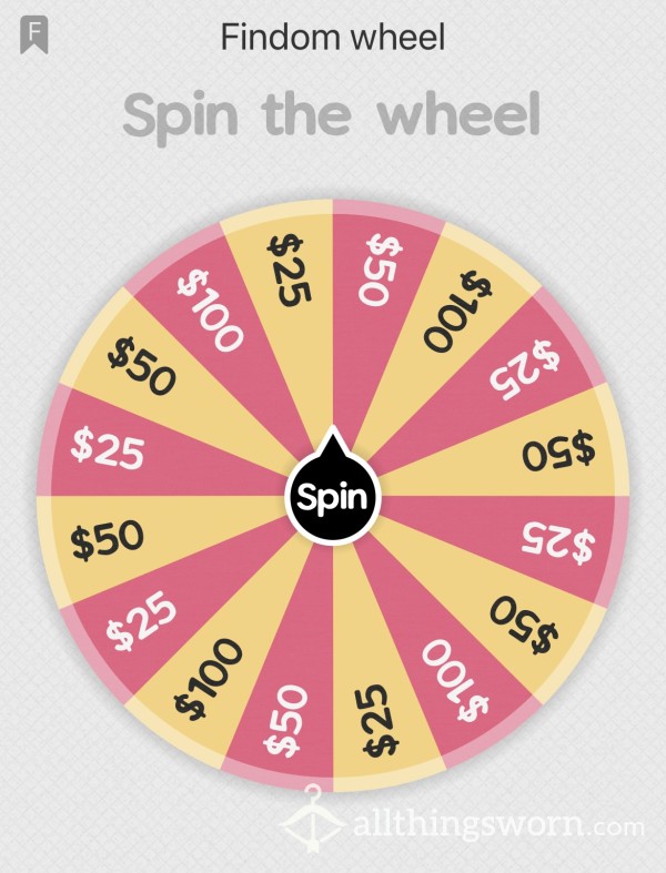 MistressT's Findom Wheel Of Obedience 🧎‍♂️