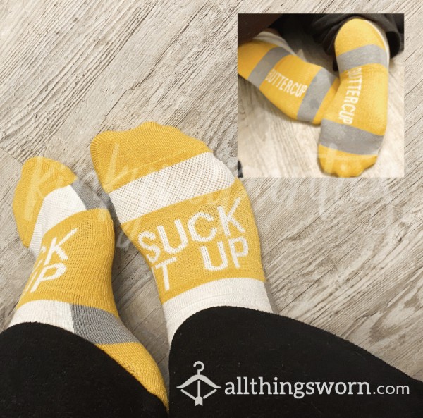 Motivational “Suck It Up Bu*tercup” Ankle Socks - Includes 2-day Wear & U.S. Shipping